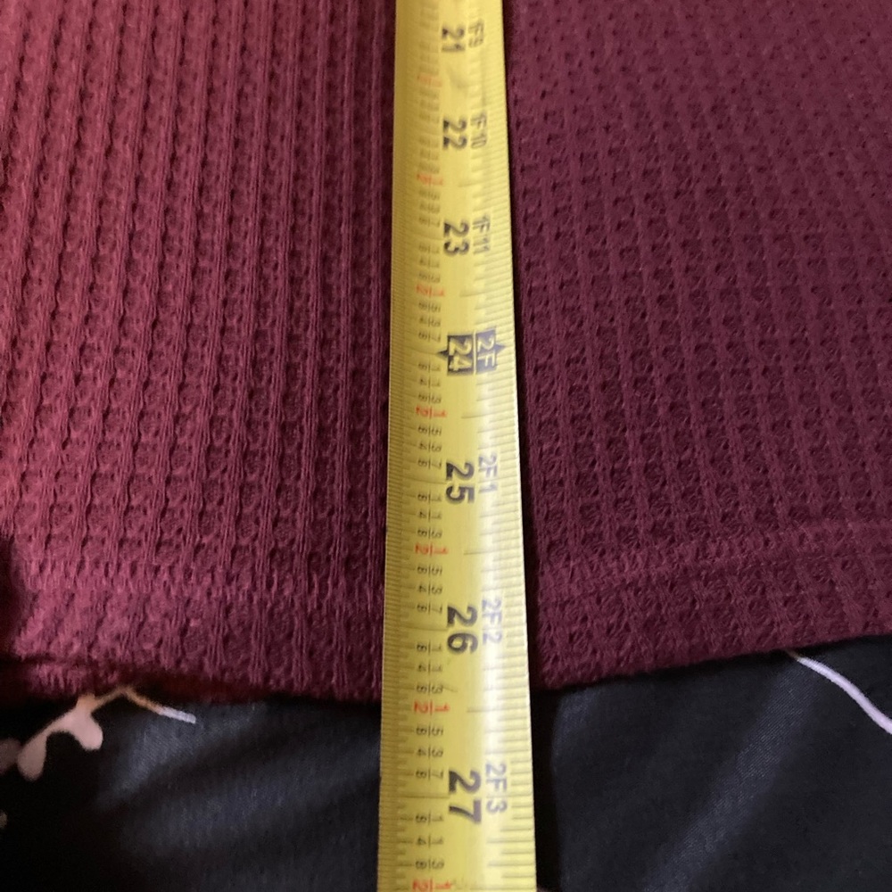 Lucky Brand, maroon long sleeve shirt. - Picture 10 of 11